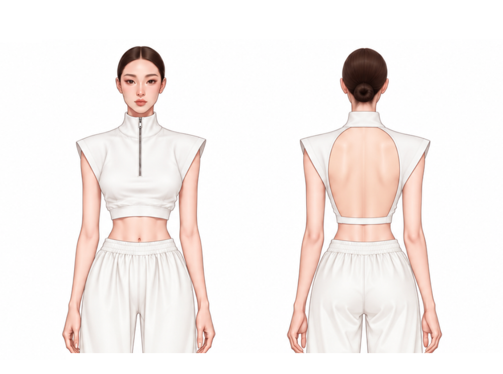 Training - Turtleneck Sleeveless Crop