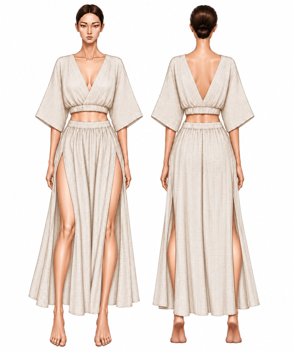 Organic Gauze - Sauna Long Skirt - BREEZE